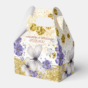 Ballotins Élégant Papillons Or Mariage Boîte de Faveur