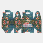 Ballotins Elégant paradis tropical flamand rose merci (Déplié)