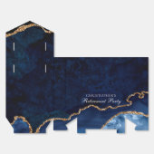 Ballotins Élégant Parti de retraite Marine Blue Gold Custom (Déplié)