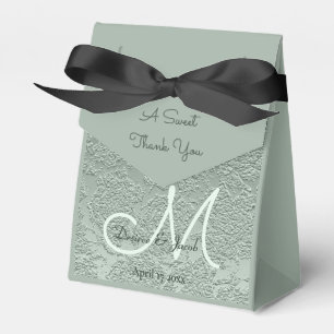 Ballotins Élégant Pastel Sage Green Mariage Monogramme
