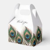 Ballotins Elégant Peacock Feather Wedding Favor Box (Arrière)