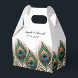 Ballotins Elégant Peacock Feather Wedding Favor Box<br><div class="desc">Elégant Peacock Feather Wedding Favor Box</div>