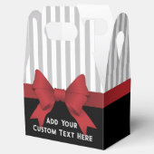 Ballotins Élégant personnalisé moderne ruban rouge et bande (Ouvert)