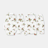 Ballotins Élégant petit Noël Holly sur Arrière - plan blanc (Déplié)