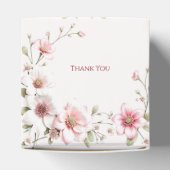 Ballotins Elegant Pink White Floral Favor Box (Haut)