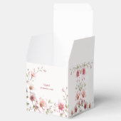Ballotins Elegant Pink White Floral Favor Box (Ouvert)