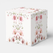 Ballotins Elegant Pink White Floral Favor Box (Arrière)