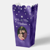 Ballotins Élégant Purple Foil & Diamond Mariage Popcorn (Recto)