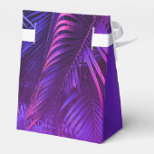 Ballotins Elegant Purple Palm Leaf Favor Box (Arrière)