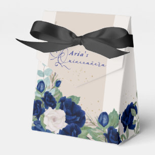 Ballotins Élégant Quinceanera Fleurs de Roses Royales Bleu I