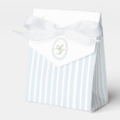 Ballotins Élégant rayé de bleu et de sauge  (Verso)