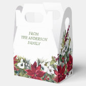 Ballotins Elegant Red Poinsettia Joyeux Noël Vacances (Ouvert)