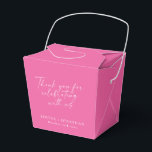 Ballotins Élégant Rose Chaud Tendance Écriture Personnalisée<br><div class="desc">Élégant Tendance Écriture Personnalisée Boîte de Remerciement Rose Chaud</div>