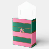 Ballotins Élégant rose et vert Monogramme (Ouvert)