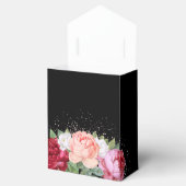 Ballotins Élégant Rose Floral Black Calligraphy Mariage (Ouvert)