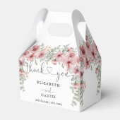 Ballotins Élégant Rose Floral Heart Mariage Script (Arrière)