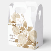 Ballotins Élégant Rose Monogramme Blanc (Ouvert)