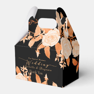 Ballotins Élégant Rose or Mariage noir