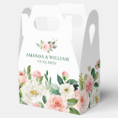 Ballotins Elégant rose pâle Fleurs Mariage verdoyant (Ouvert)