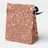 Ballotins Élégant Rose Parties scintillant or Merci Monogram (Arrière)