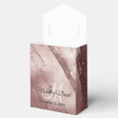 Ballotins Elégant Rose Parties scintillant Or Ombre Nom Mono (Ouvert)