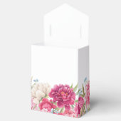Ballotins Élégant rose Peony Florals Mariage Favor Box (Ouvert)
