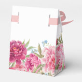 Ballotins Élégant rose Peony Florals Mariage Favor Box (Arrière)
