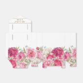 Ballotins Élégant rose Peony Florals Mariage Favor Box (Déplié)