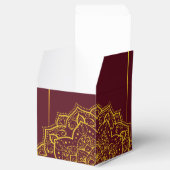 Ballotins Elégant Rouge Et Or Mandala Wedding Favor Box (Ouvert)
