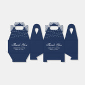 Ballotins Elégant Rustic Navy Blue Lace Mariage (Déplié)