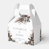 Ballotins Élégant Rustique Floral Pinecones Mariage forestie (Arrière)