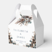 Ballotins Élégant Rustique Floral Pinecones Mariage forestie (Verso)