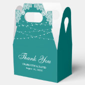 Ballotins Élégant Rustique Turquoise Luminaires de dentelle  (Ouvert)