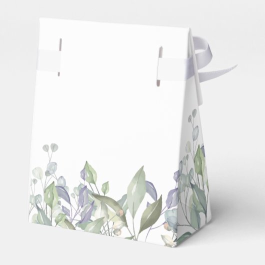Ballotins Elégant Sage Lilac Verdure Mariage Favor Box (Arrière)