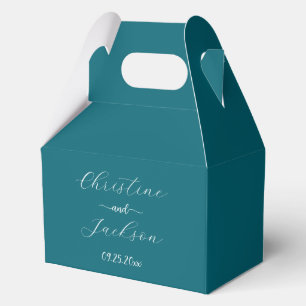 Ballotins Élégant Script Blue Mariage Turquoise