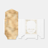 Ballotins Élégant Script encadré or Merci Mariage blanc (Déplié)