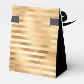 Ballotins Élégant Script encadré or noir Mariage Merci noir (Arrière)