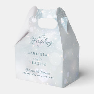 Ballotins Élégant Script Snowflakes Hiver Mariage Ballotin