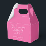 Ballotins Élégant Script Tendance Personnalisé Merci Rose Ch<br><div class="desc">Élégant Script Tendance Personnalisé Merci Boîte Cadeau Rose Chaud</div>