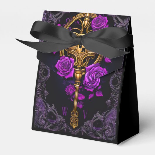 Ballotins Élégant serrure gothique et Mariage clé (Verso)