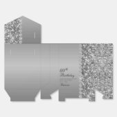 Ballotins Elegant Silver 60th Birthday Thank You (Déplié)