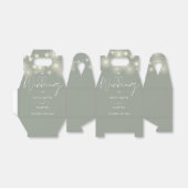 Ballotins Elegant String Lights Sage Green Wedding (Déplié)