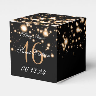 Ballotins Élégant Sweet 16 Anniversaire Minuit Glam Or