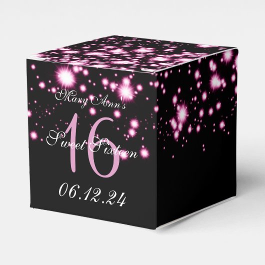 Ballotins Élégant Sweet 16 Anniversaire Minuit Glam rose (Verso)