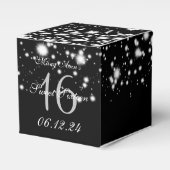 Ballotins Élégant Sweet 16 Anniversaire Minuit Glam Silver (Verso)