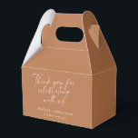 Ballotins Élégant Terracotta Écriture Tendance Personnalisé<br><div class="desc">Élégant Terracotta Écriture Tendance Personnalisé Merci Boîte de Faveur</div>