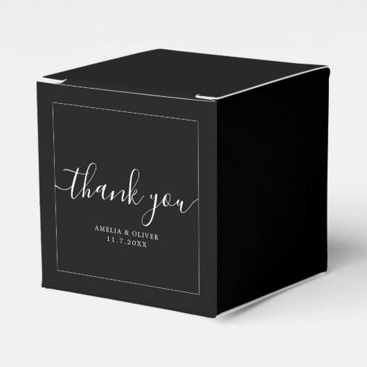 Ballotins Elegant Timeless Wedding Thank You | Personalized (Verso)