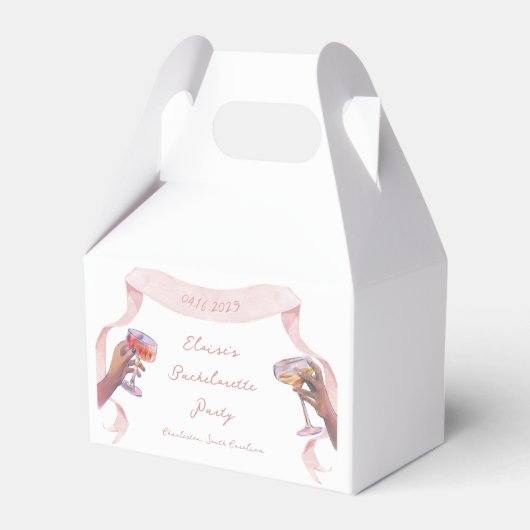 Ballotins Élégant Toast Bachelorette mignonne Unique Ruban r (Verso)