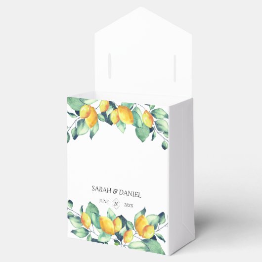 Ballotins Elégant, verdure, citron, mariage (Ouvert)