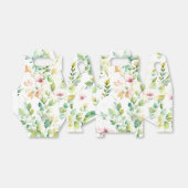 Ballotins Elégant vert fleurs sauvages d'aquarelle (Déplié)